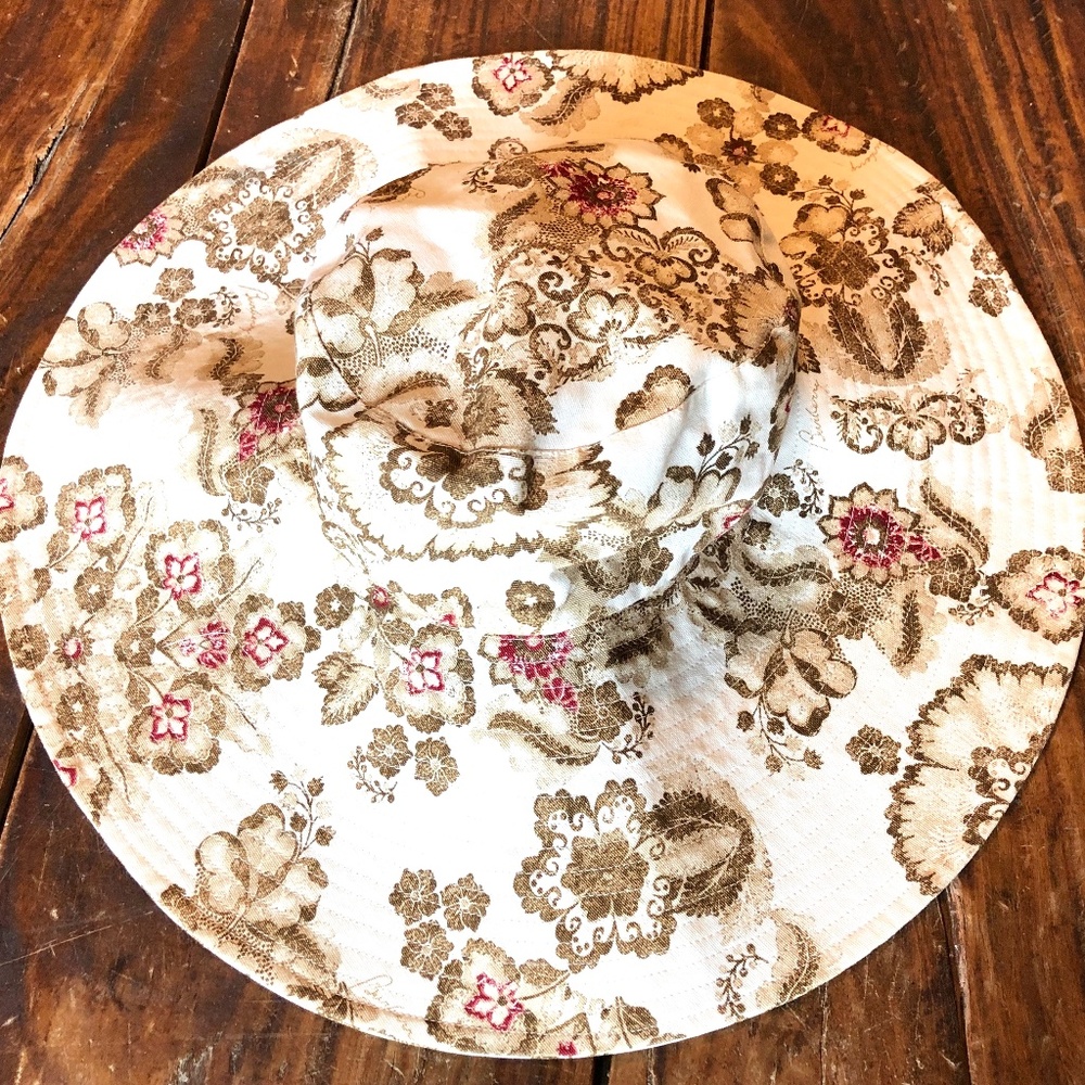 Rare+Vintage Burberry Floppy Cotton/Canvas Wide Brim Sun Hat - Picture 2 of 9